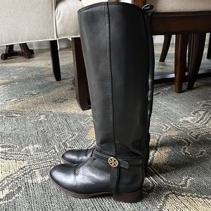 Tory Burch black leather boots